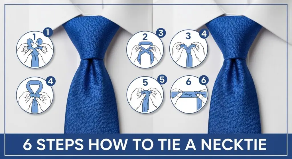 6 steps how to tie a necktie