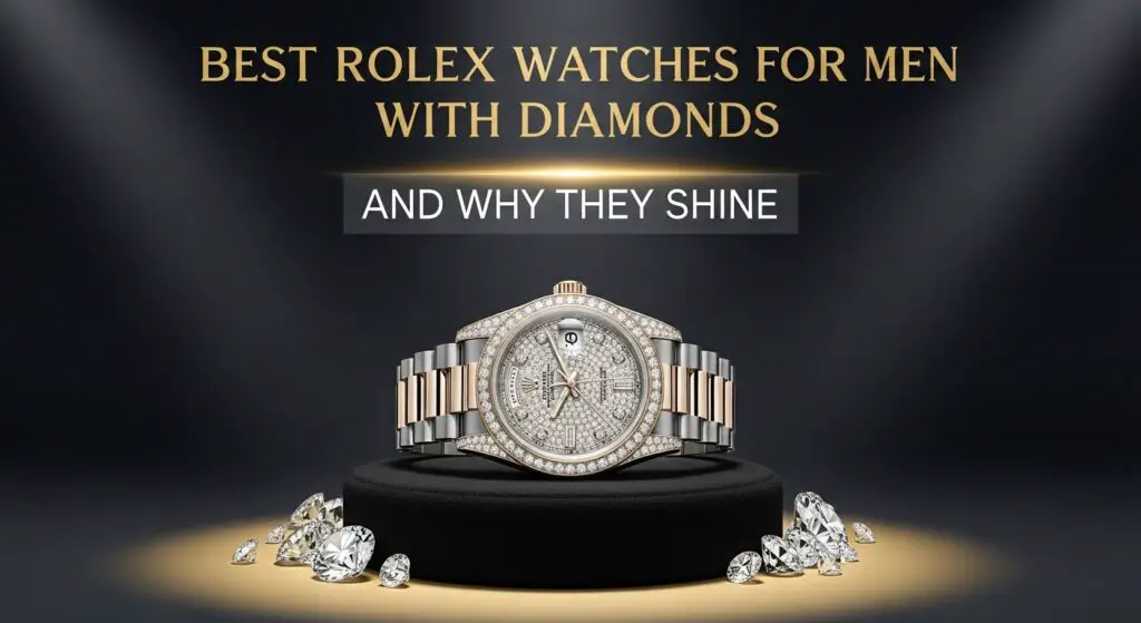Rolex watch for men with diamonds