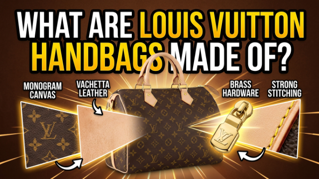 what are louis vuitton handbags made of