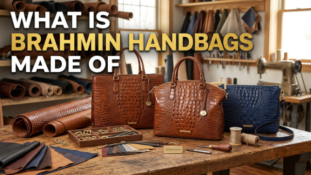 what is brahmin handbags made of